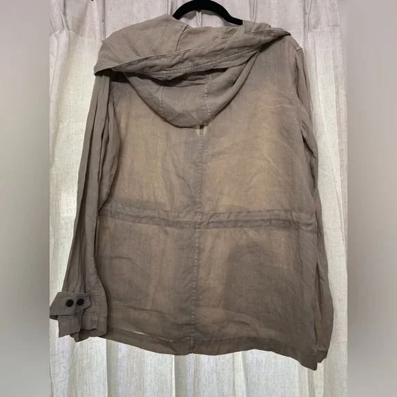 TOMMY BAHAMA Relax 100% Linen Khaki Safari
Field Utility Hooded Jacket S B1 - Picture 8 of 8